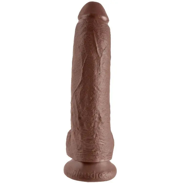 KING COCK - 9 DILDO BROWN WITH BALLS 22.9 CM - Amore24