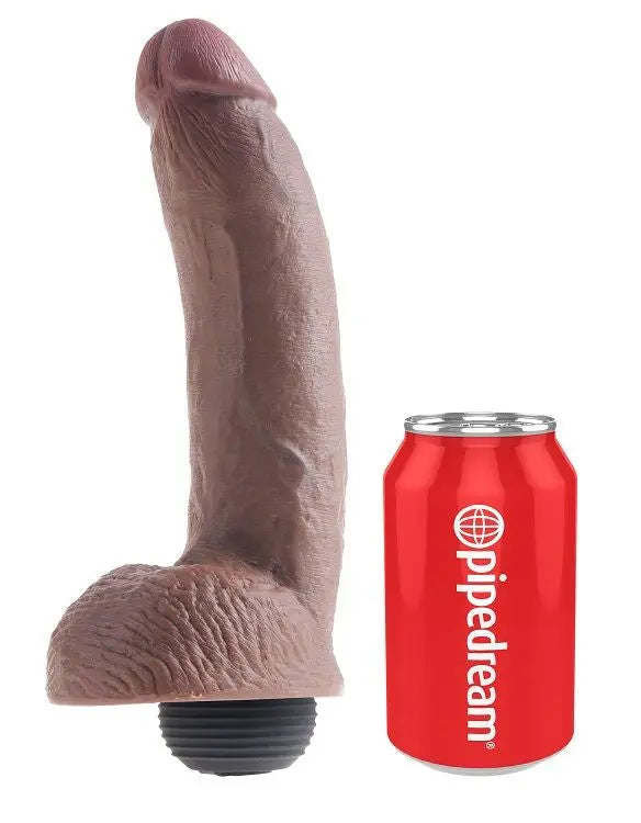 KING COCK - REALISTIC BROWN EJACULATOR PENIS 22.86 CM - Amore24