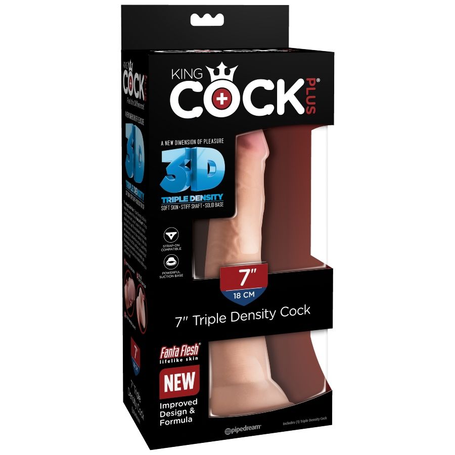 KING COCK - TRIPLE DENSITY DILDO 18 CM - Amore24
