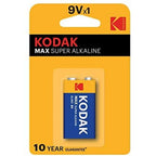 KODAK - MAX ALKALINE BATTERY 9V LR61 - Amore24