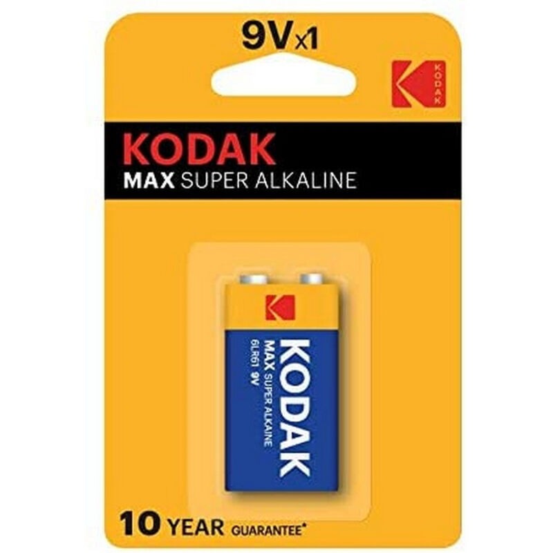 KODAK - MAX ALKALINE BATTERY 9V LR61 - Amore24