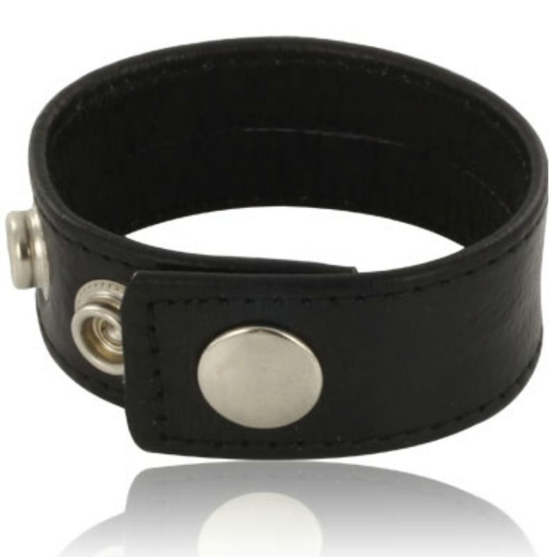 LEATHER BODY - ADJUSTABLE LEATHER STRAP FOR PENIS BLACK - Amore24