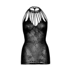 LEG AVENUE - LACE MINI DRESS WITH CUT-OUTS ONE SIZE - BLACK - Amore24