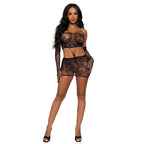 LEG AVENUE - LACE TUBE DRESS AND GLOVES ONE SIZE - BLACK - Amore24