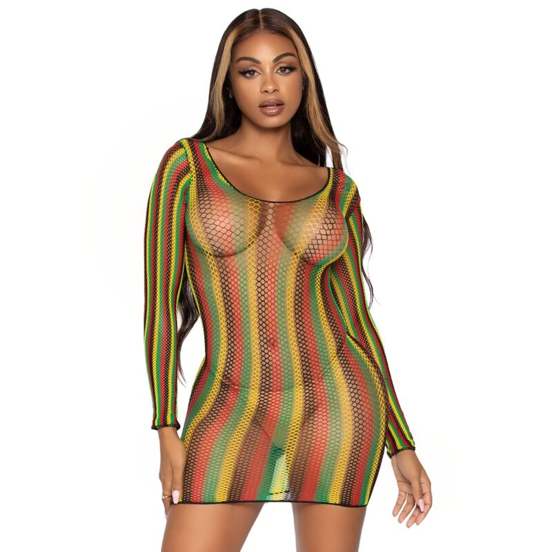 LEG AVENUE - RASTA MINI DRESS ONE SIZE - Amore24