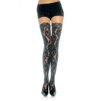 LEG AVENUE - FLORAL LACE STOCKINGS - Amore24