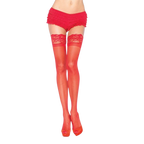LEG AVENUE - RED TIGHTS WITH SELF-ADHESIVE LACE - Amore24