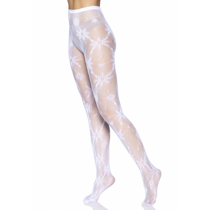 LEG AVENUE - SNOWFLAKE FISHNET TIGHTS ONE SIZE - Amore24