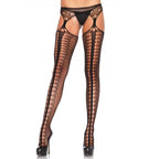 LEG AVENUE - TIGHTS WITH GARTER EXCLUSIVE BLACK - Amore24