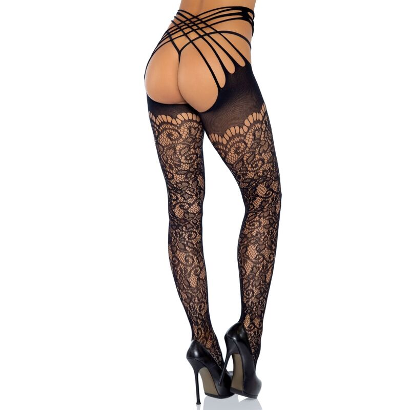 LEG AVENUE - WRAP AROUND CROTHLESS TIGHTS ONE SIZE - Amore24