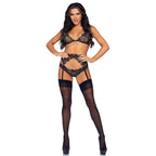 LEG AVENUE - SHINNY THREE PIECES SET M - Amore24