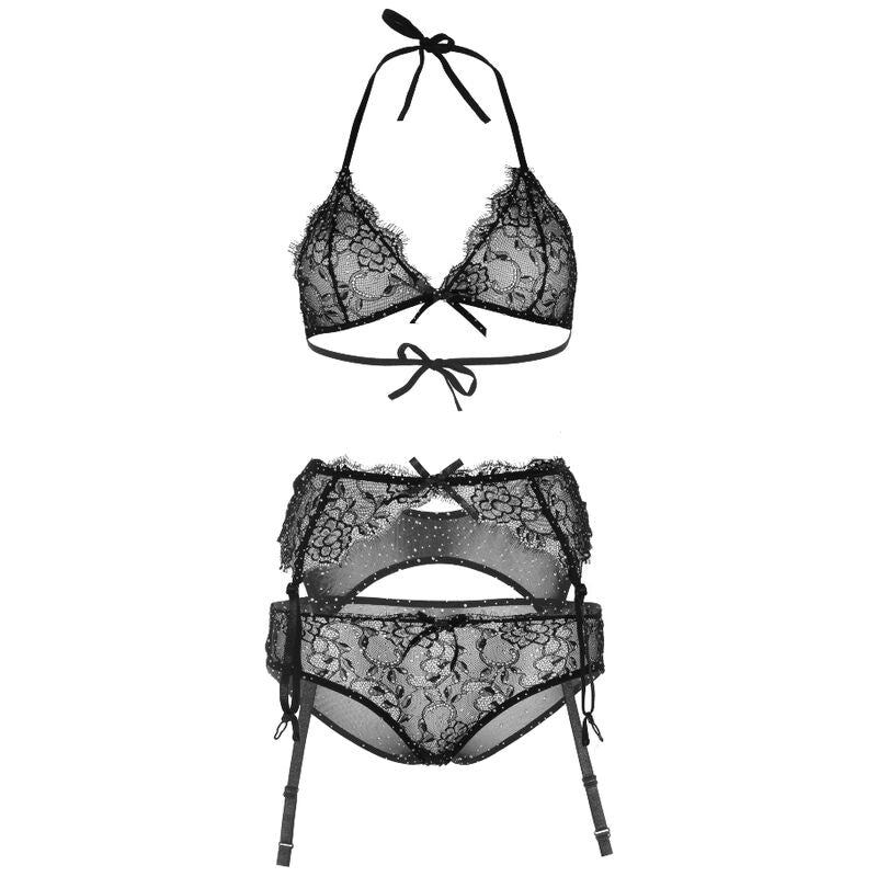 LEG AVENUE - SHINNY THREE PIECES SET M - Amore24