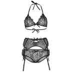 LEG AVENUE - SHINNY THREE PIECES SET M - Amore24