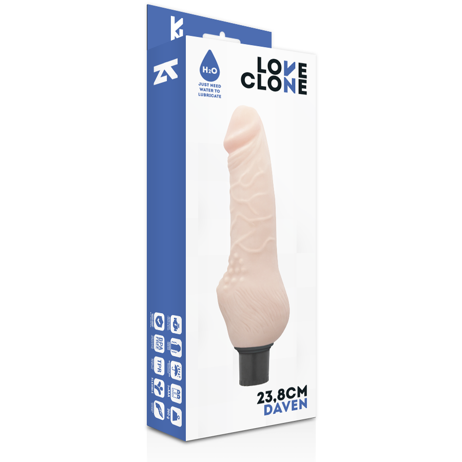 LOVECLONE - DAVEN SELF LUBRICATION REALISTIC 23.8 CM -O- 3.8 CM - Amore24