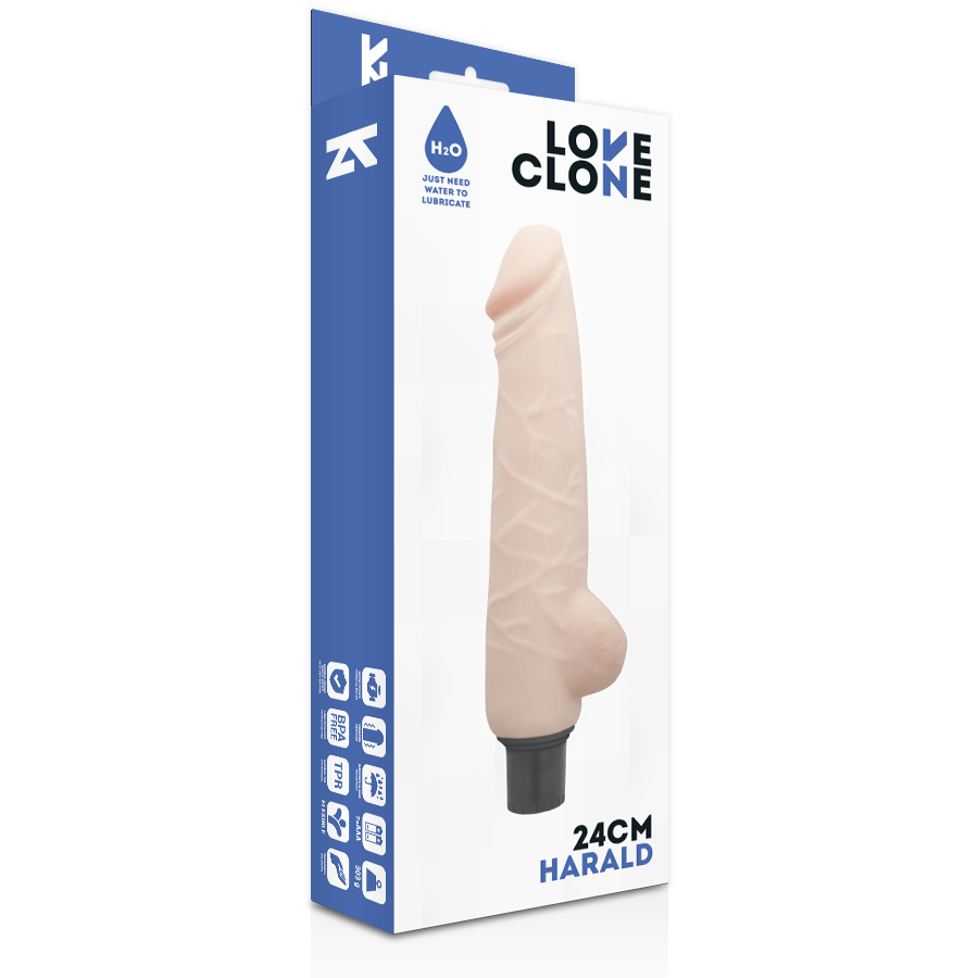 LOVECLONE - HARALD SELF LUBRICATION VIBRATOR 24 CM -O- 4 CM - Amore24