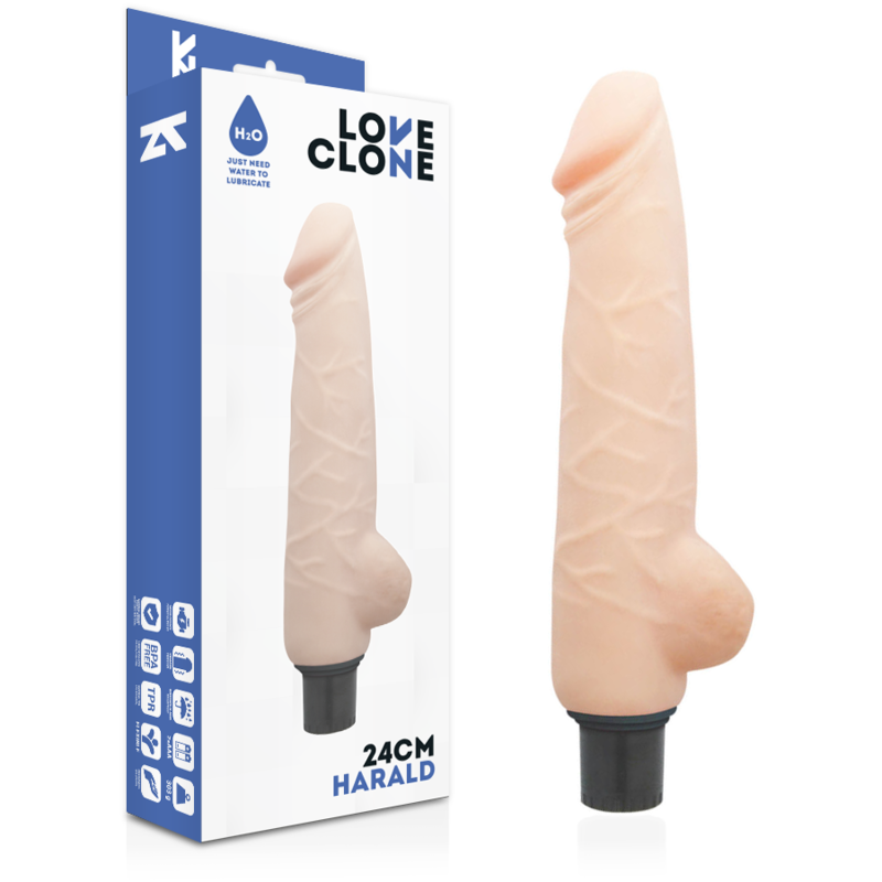 LOVECLONE - HARALD SELF LUBRICATION VIBRATOR 24 CM -O- 4 CM - Amore24