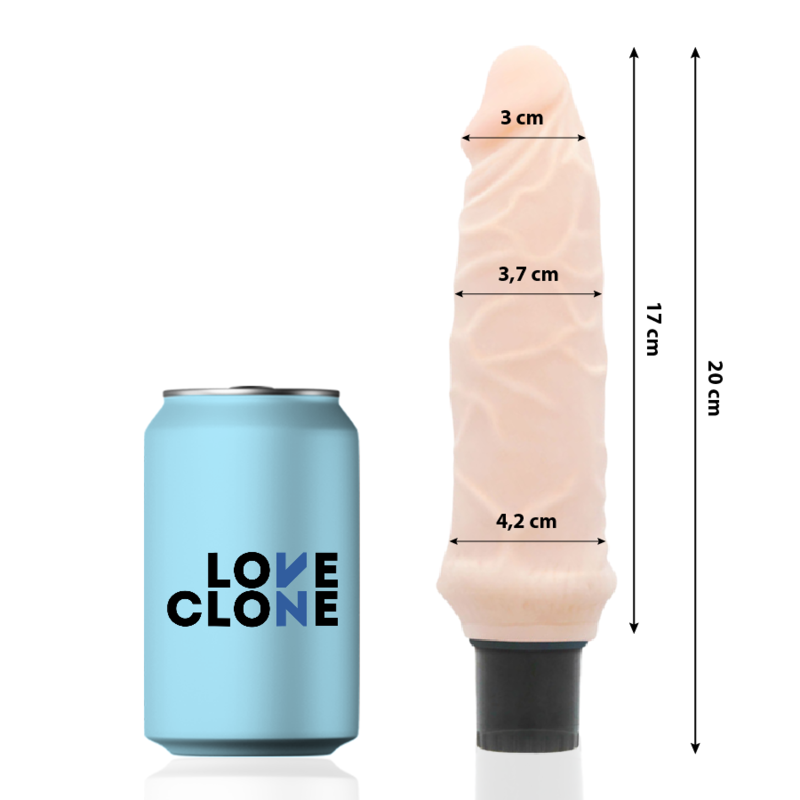 LOVECLONE - IVAR SELF LUBRICATION VIBRATOR 20 CM -O- 3.7 CM - Amore24
