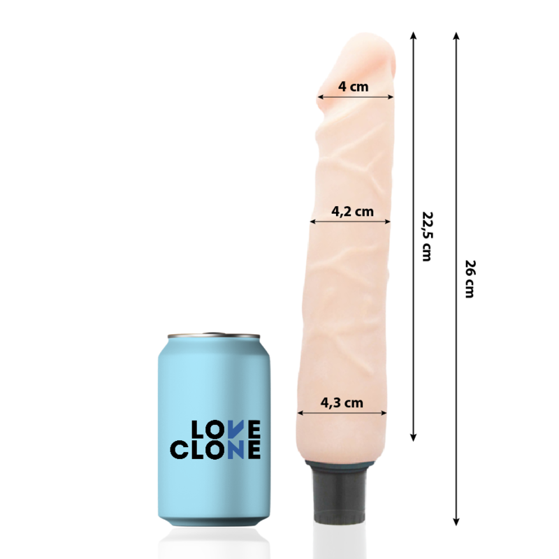 LOVECLONE - JANSEN SELF LUBRICATION VIBRATOR 26 CM -O- 4.2 CM - Amore24