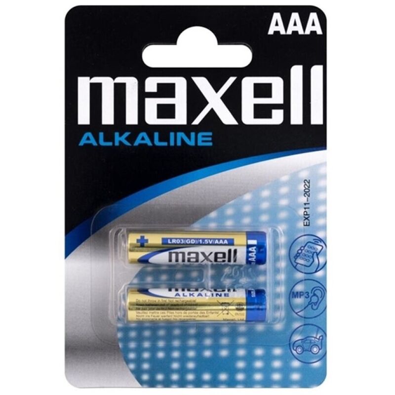 MAXELL - ALKALINE BATTERY AAA LR03 BLISTER * 2 - Amore24