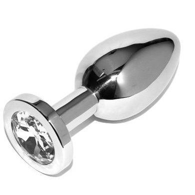 METAL HARD - ANAL PLUG DIAMOND TRANSPARENT SMALL 5.71CM - Amore24