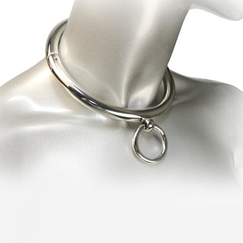 METAL HARD - BDSM NECKLACE WITH RING 18CM - Amore24