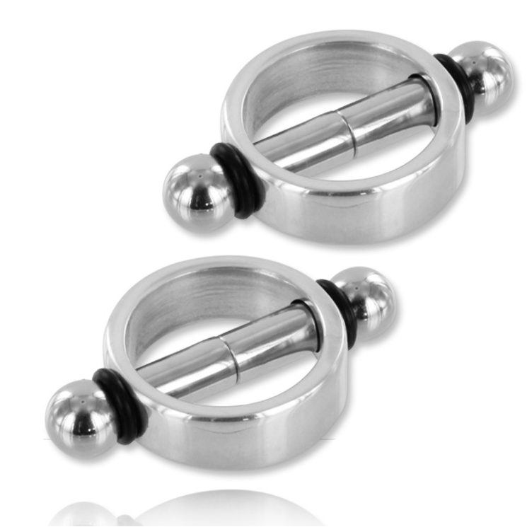 METAL HARD - MAGNETIC NIPPLE Clamps PAIR - Amore24