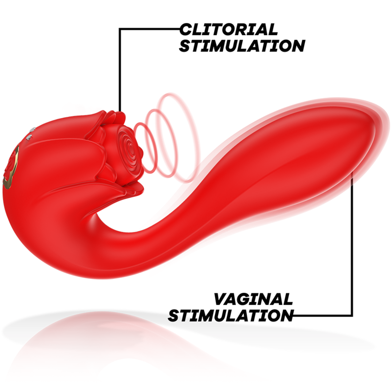 MIA - SELENA STIMULATOR VIBRATING + TAPPING RED - Amore24