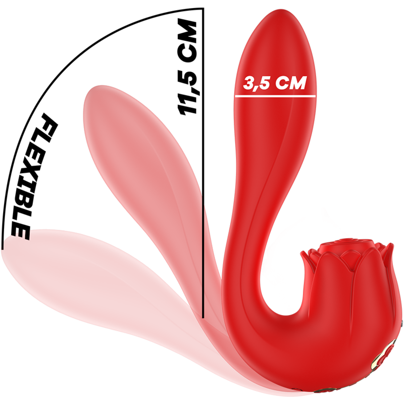 MIA - SELENA STIMULATOR VIBRATING + TAPPING RED - Amore24