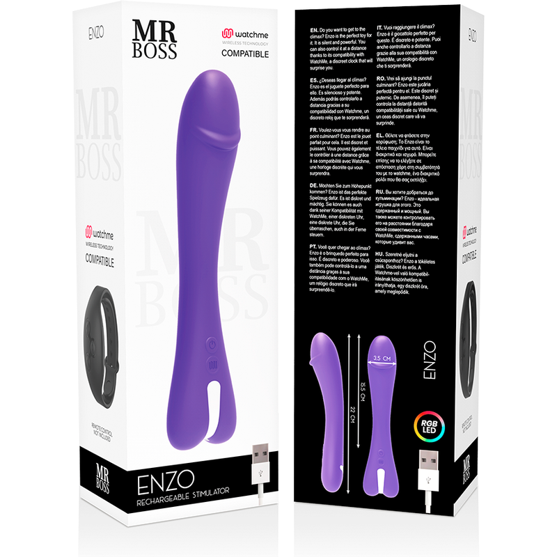 MR BOSS - ENZO VIBRATOR WATCHME WIRELESS TECHONOLOGY COMPATIBLE - Amore24