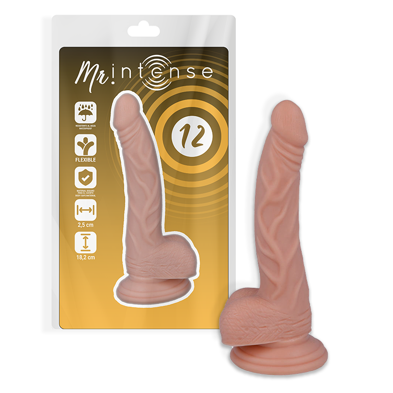 MR INTENSE - 12 REALISTIC COCK 18.2 CM -O- 2.5 CM - Amore24