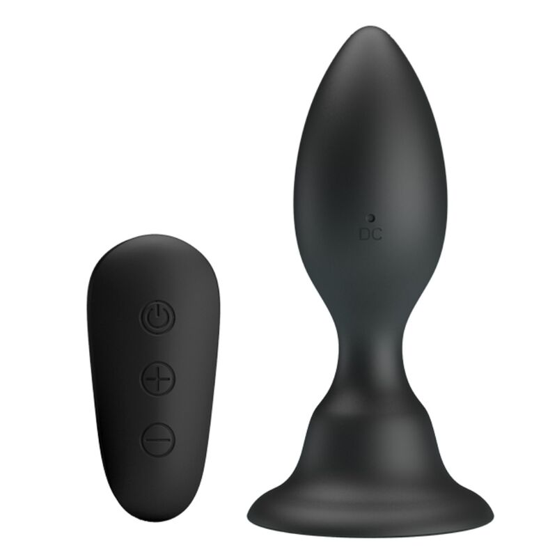 MR PLAY - ANAL PLUG WITH VIBRATION BLACK REMOTE CONTROL - Amore24