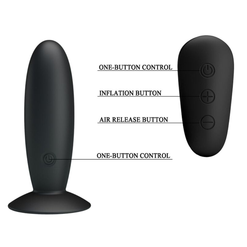 MR PLAY - ANAL PLUG WITH VIBRATION BLACK REMOTE CONTROL - Amore24