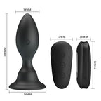 MR PLAY - ANAL PLUG WITH VIBRATION BLACK REMOTE CONTROL - Amore24