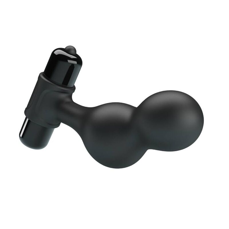 MR PLAY - BLACK SILICONE VIBRATOR ANAL PLUG - Amore24