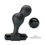 MR PLAY - BLACK SILICONE VIBRATOR ANAL PLUG - Amore24
