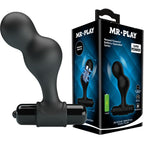 MR PLAY - BLACK SILICONE VIBRATOR ANAL PLUG - Amore24