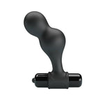 MR PLAY - BLACK SILICONE VIBRATOR ANAL PLUG - Amore24