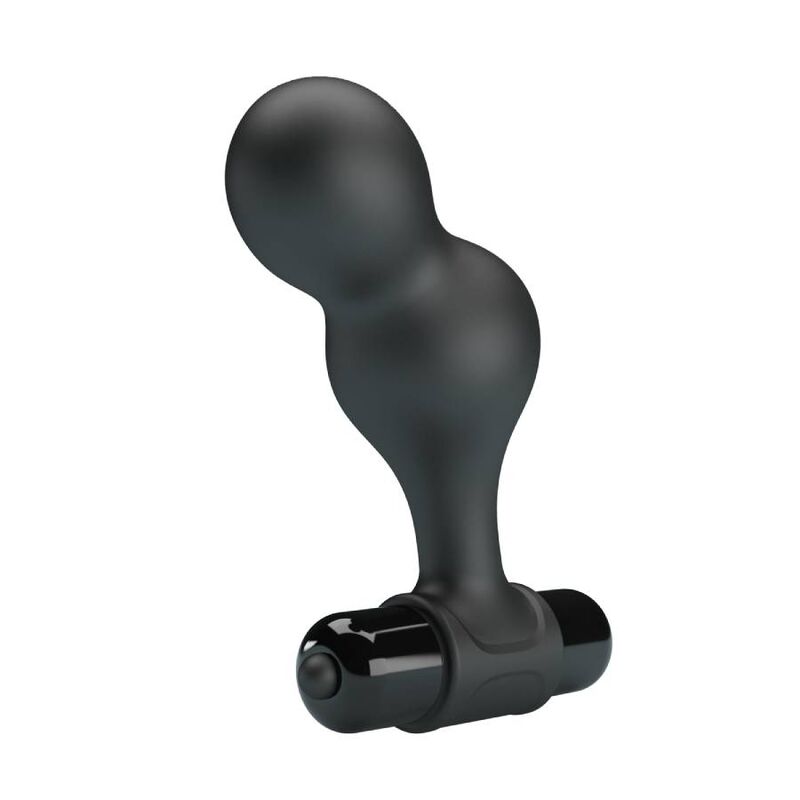MR PLAY - BLACK SILICONE VIBRATOR ANAL PLUG - Amore24
