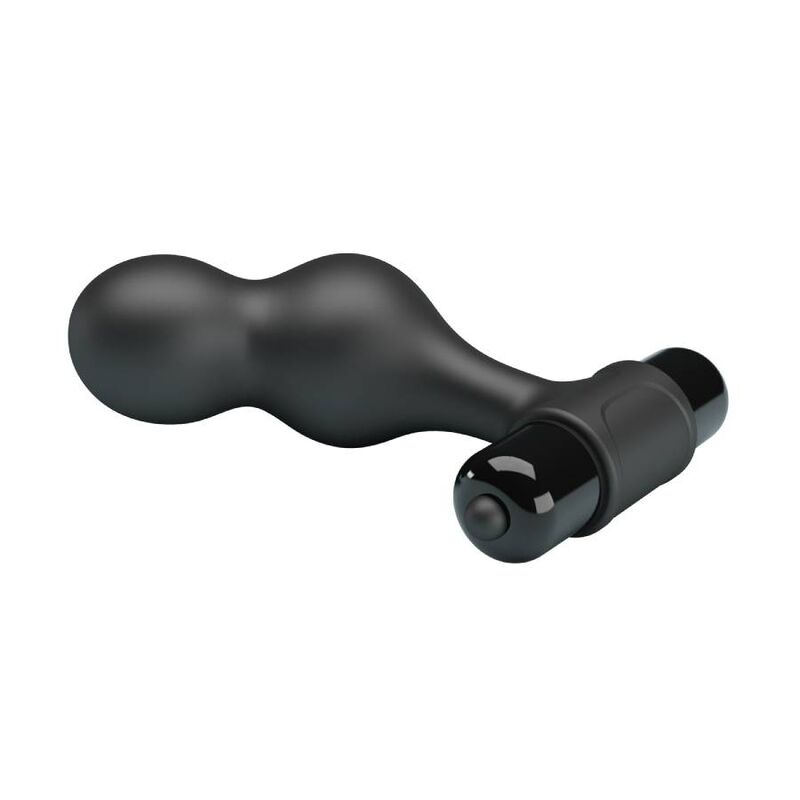 MR PLAY - BLACK SILICONE VIBRATOR ANAL PLUG - Amore24