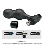 MR PLAY - BLACK SILICONE VIBRATOR ANAL PLUG - Amore24