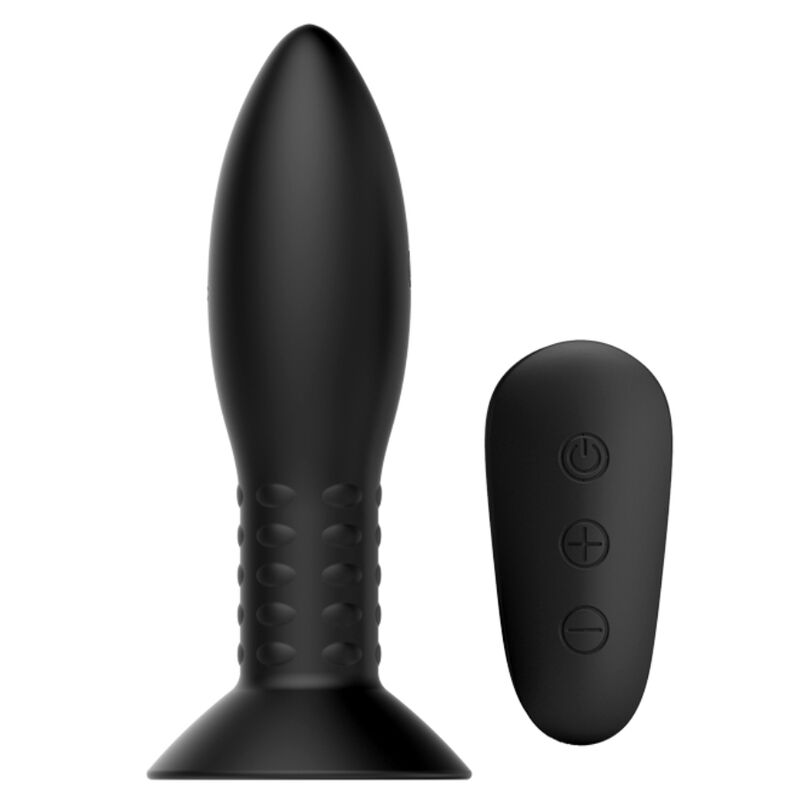 MR PLAY - PLUG WITH BLACK ROTATING BALLS REMOTE CONTROL - Amore24