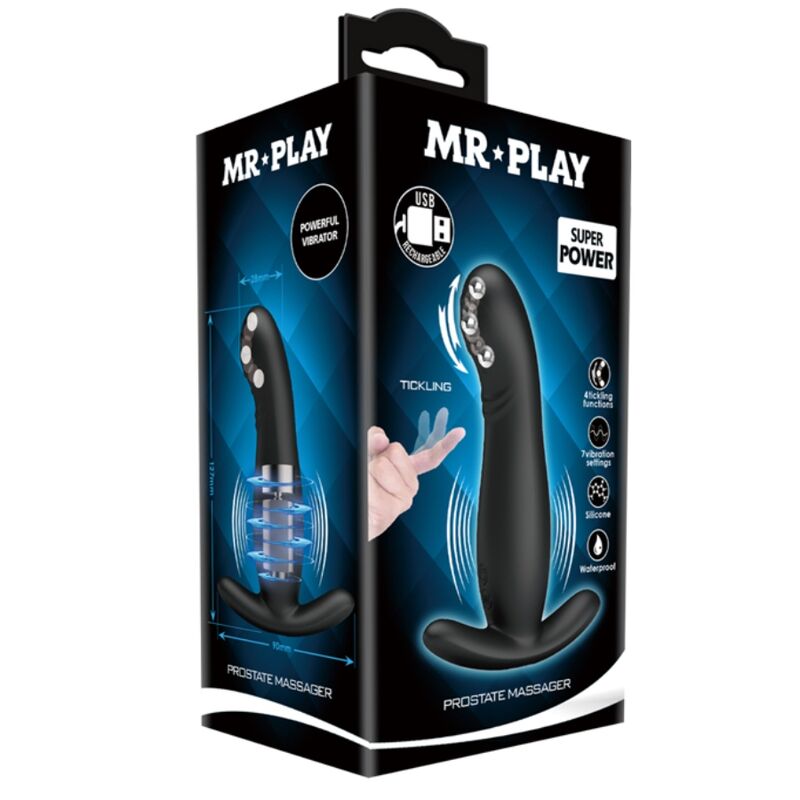 MR PLAY - RECHARGEABLE BLACK PROSTATE MASSAGER - Amore24