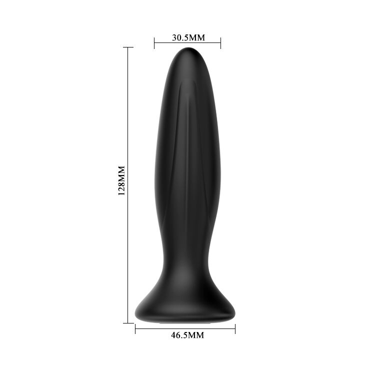 MR PLAY - RECHARGEABLE BLACK VIBRATOR ANAL PLUG - Amore24