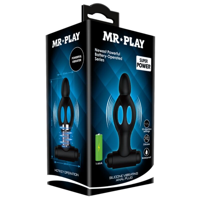 MR PLAY - SILICONE ANAL PLUG WITH VIBRATION - Amore24