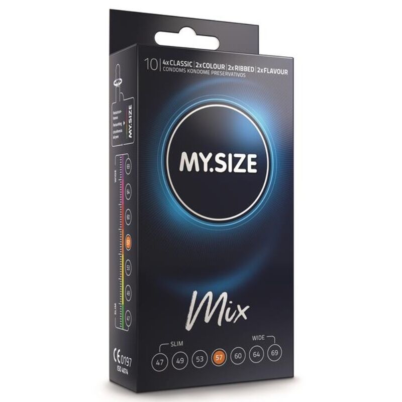 MY SIZE - MIX CONDOMS 57 MM 10 UNITS - Amore24