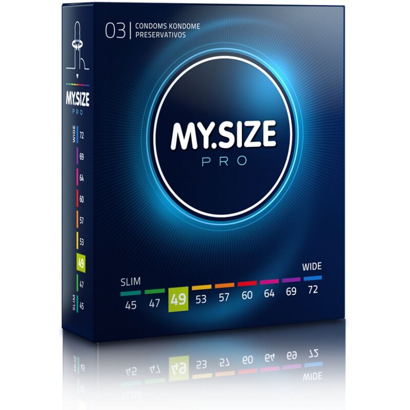 MY SIZE - PRO CONDOMS 49 MM 3 UNITS - Amore24