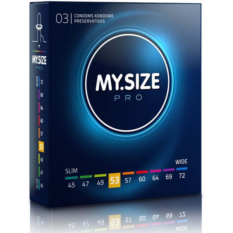 MY SIZE - PRO CONDOMS 53 MM 3 UNITS - Amore24