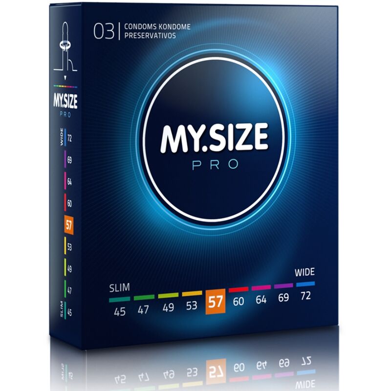 MY SIZE - PRO CONDOMS 57 MM 3 UNITS - Amore24