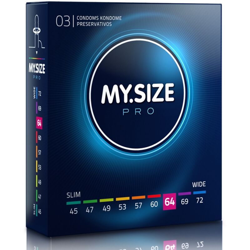MY SIZE - PRO CONDOMS 64 MM 3 UNITS - Amore24