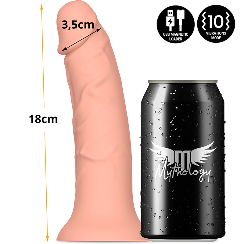 MYTHOLOGY - ASHER ORIGINAL DILDO S - VIBRATOR COMPATIBLE WITH WATCHME WIRELESS TECHNOLOGY - Amore24